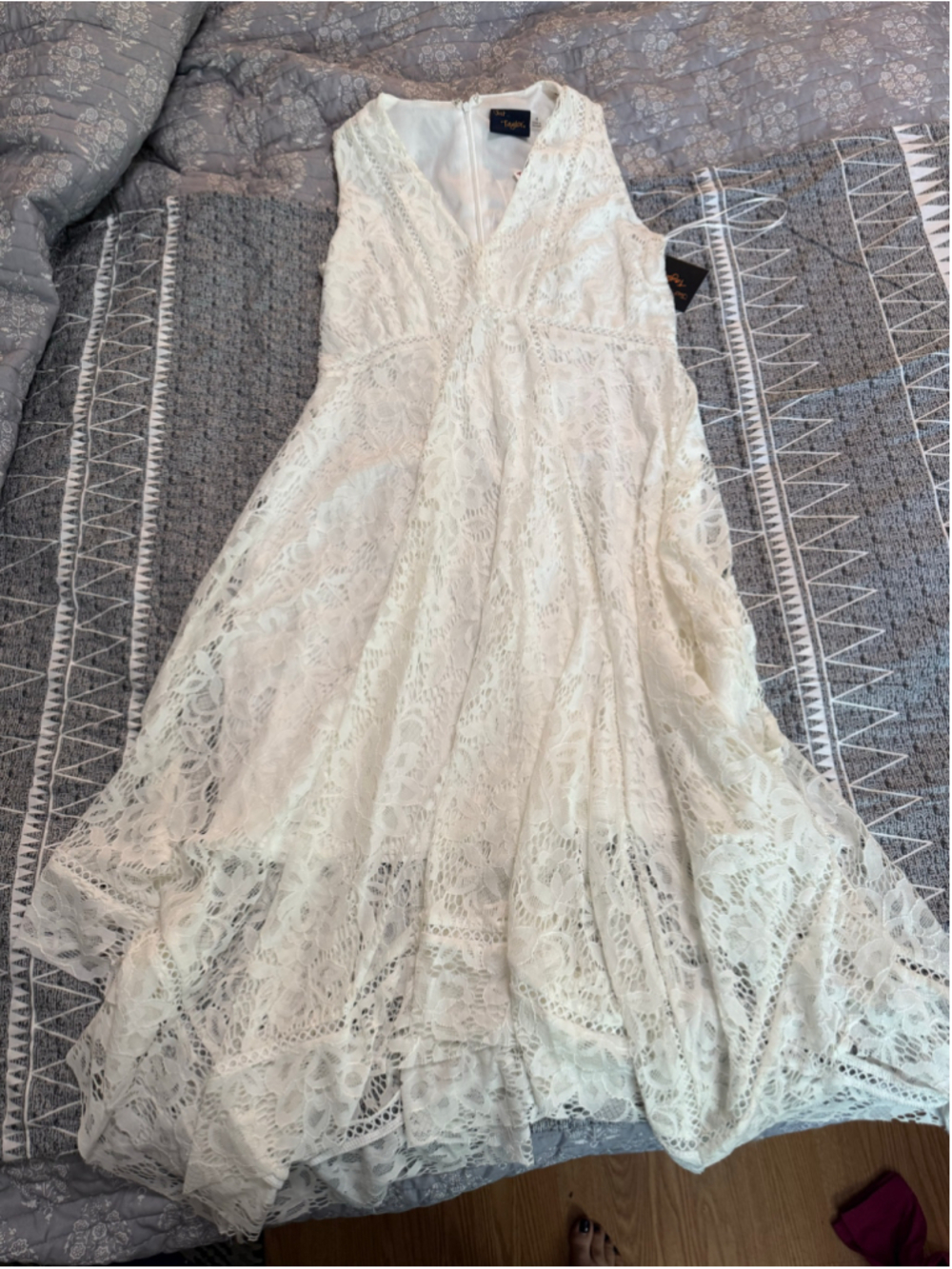 Women's Just Taylor Lace Midi Dress White Size 6